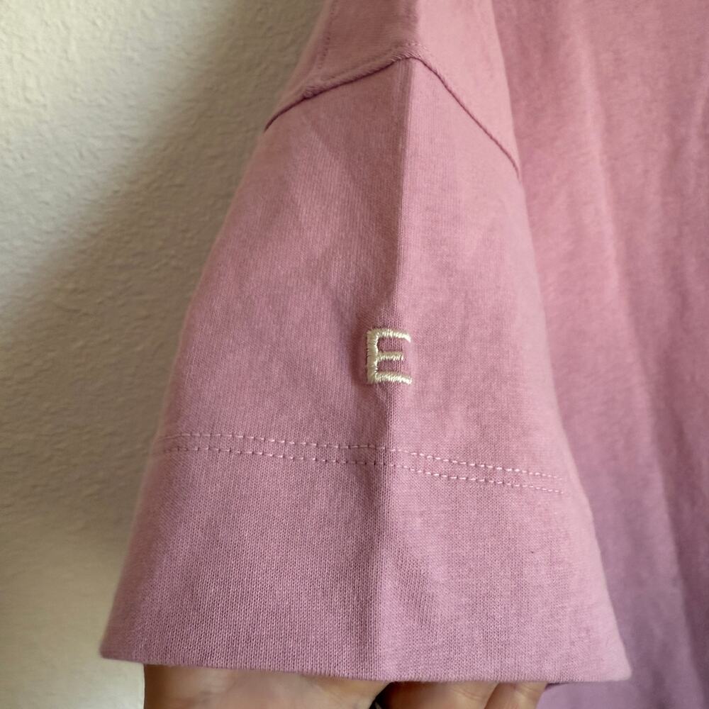 NWT Everlane The Oversized Rugby Polo Shirt Pink Purple Organic Cotton XS - Picture 5 of 11